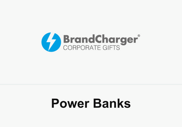 BrandCharger logo with a blue lightning symbol above the Power Banks label