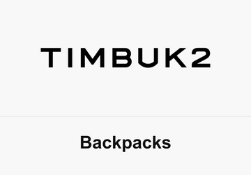 Timbuk2 logo with Backpacks collection label