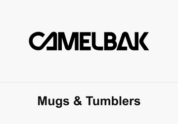 Selection of CamelBak mugs, tumblers and can coolers in different colours