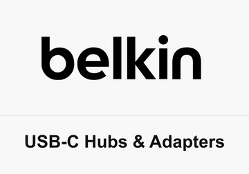Belkin logo above USB-C Hubs & Adapters text
