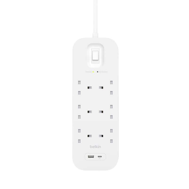 Belkin 6Way 2M Surge Protection Strip with USB A + C Corporate Gifts Singapore