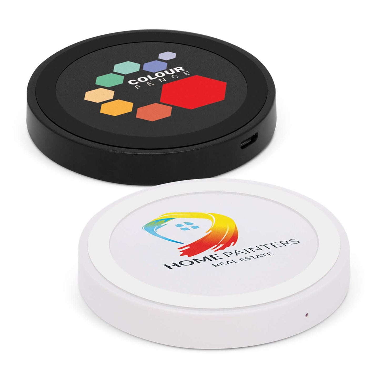Orbit Wireless Charger featuring customizable branding options for corporate gifts.