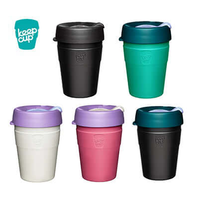 KeepCup Thermal Cup 12oz in various colors, perfect as a corporate gift for hot and cold drinks.