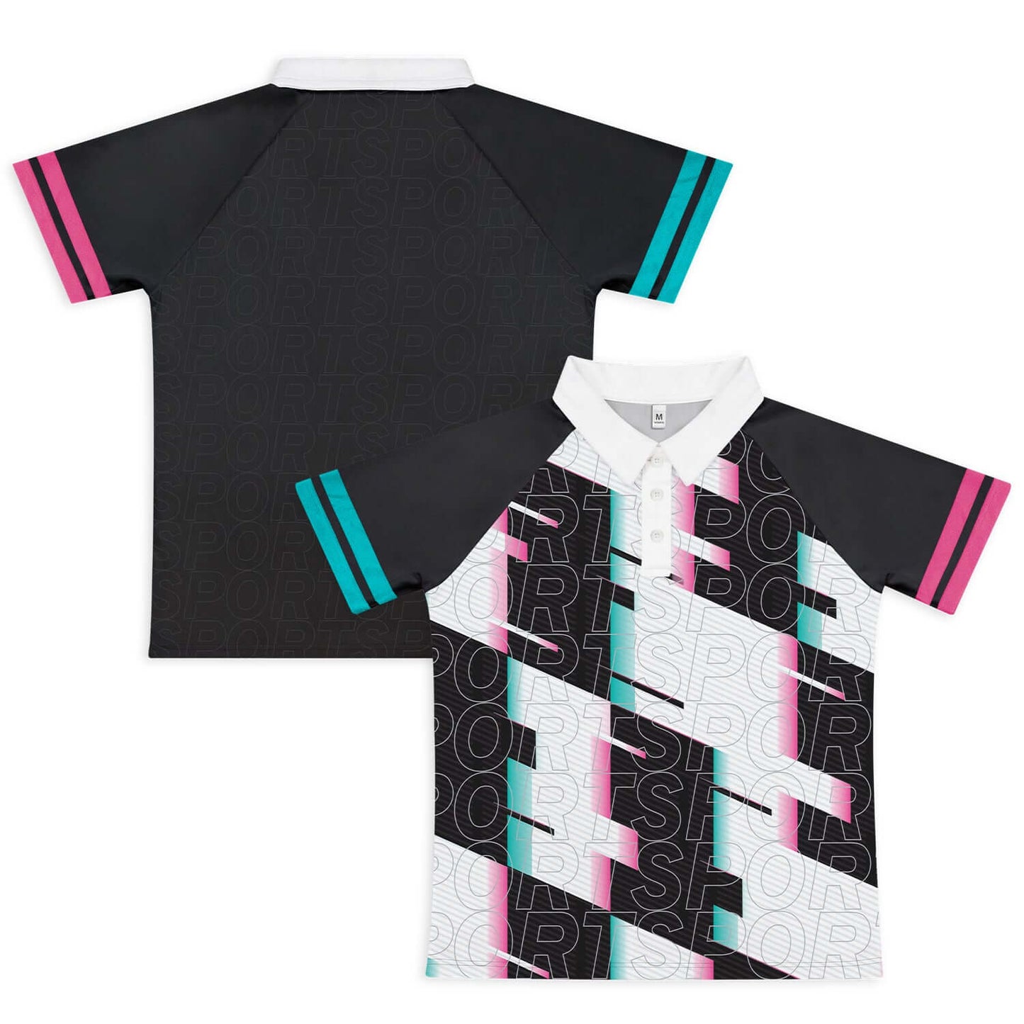Custom Active Polo in black and pink with stylish design, perfect for corporate gifts and active wear.