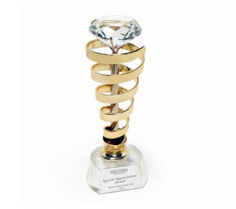 Orro Spin Diamond on Round Crystal Base Corporate Gifts Singapore