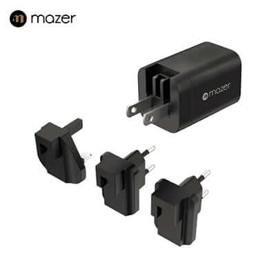 Mazer GaNPrestige 33W GaN Wall Charger with Travel Pins (2 Ports) Corporate Gifts Singapore