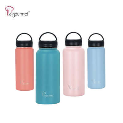 La Gourmet Superwide 800ml Thermal Bottle collection in stylish colors for hot or cold beverages