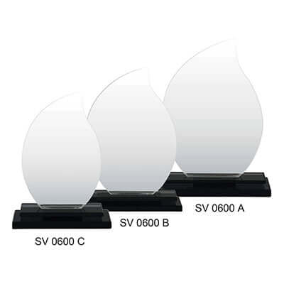 Crystal Award with Black Base - elegant awards in three sizes for corporate gifting, showcasing sophistication and quality.