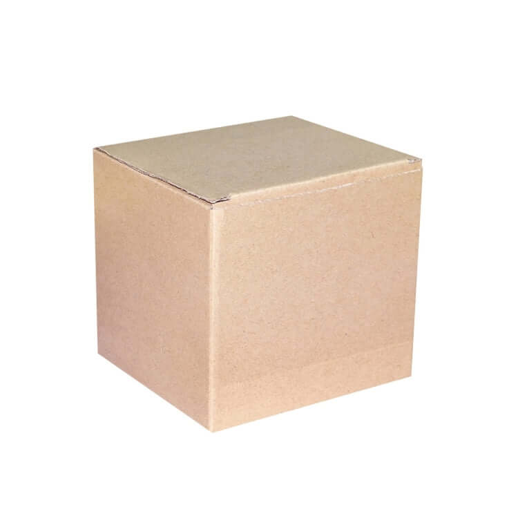 Brown cardboard box for packaging Ceramic Mug with Bamboo Lid & Spoon as a Corporate Gift.