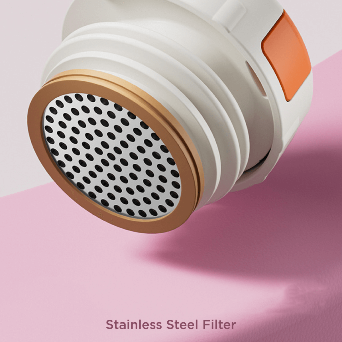 Fancy 500ml Vacum Flask With Cup & Handle, featuring a stainless steel filter for efficient beverage enjoyment.