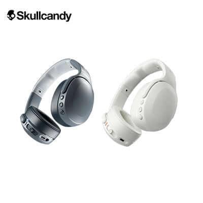 Skullcandy Crusher® Evo Sensory Bass Over-Ear Headphones in gray and white colors. Perfect as a corporate gift.