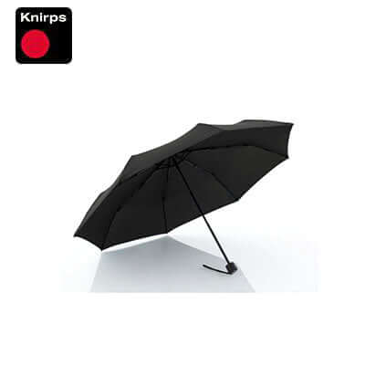 Knirps A.050 Medium Manual Umbrella V2 opened, black color, ideal as a corporate gift.