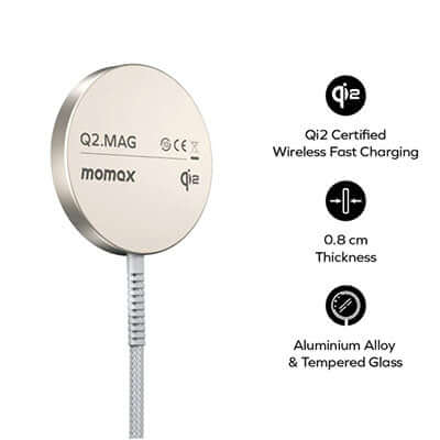 Momax Q2.Mag Portable Qi2 Magnetic Wireless Charger 15W Corporate Gifts Singapore