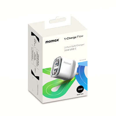 Momax 1-Charge Flow 2-Port GaN Charger 35W Corporate Gifts Singapore