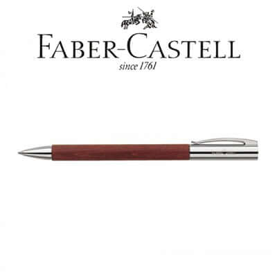 Faber Castell Ambition Pearwood Twist Ballpoint Pen featuring a sleek design and pear wood barrel, perfect as a Corporate Gift.