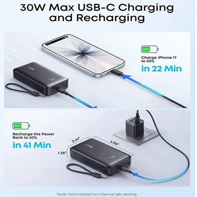 Anker Zolo Powerbank 10000mAh 30W Fast Charging A110J