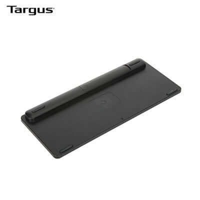 Targus AKB862AP-50 Compact Multi-Device Bluetooth Keyboard with an integrated stand for on-the-go use.