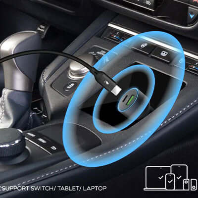 Momax MoVe Dual Port Car Charger 67W Corporate Gifts Singapore