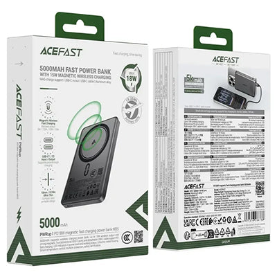 Acefast M35 5000mAh Magnetic Wireless Power Bank 18W Fast Charging CCC Certified