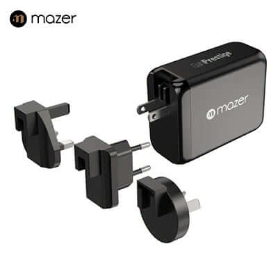 Mazer GaNPrestige 200W GaN Wall Charger with Travel Pins (4 Ports) Corporate Gifts Singapore
