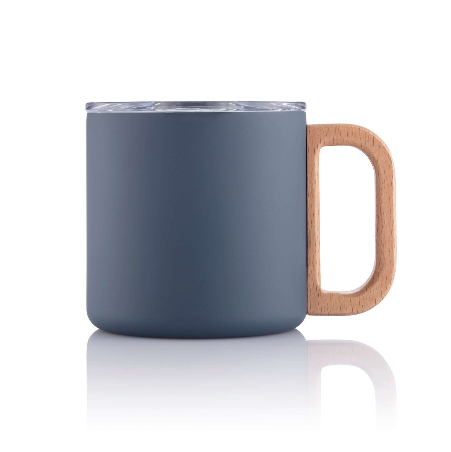 Vacuum Mug With Beech Wood Handle with Lid Corporate Gifts Singapore