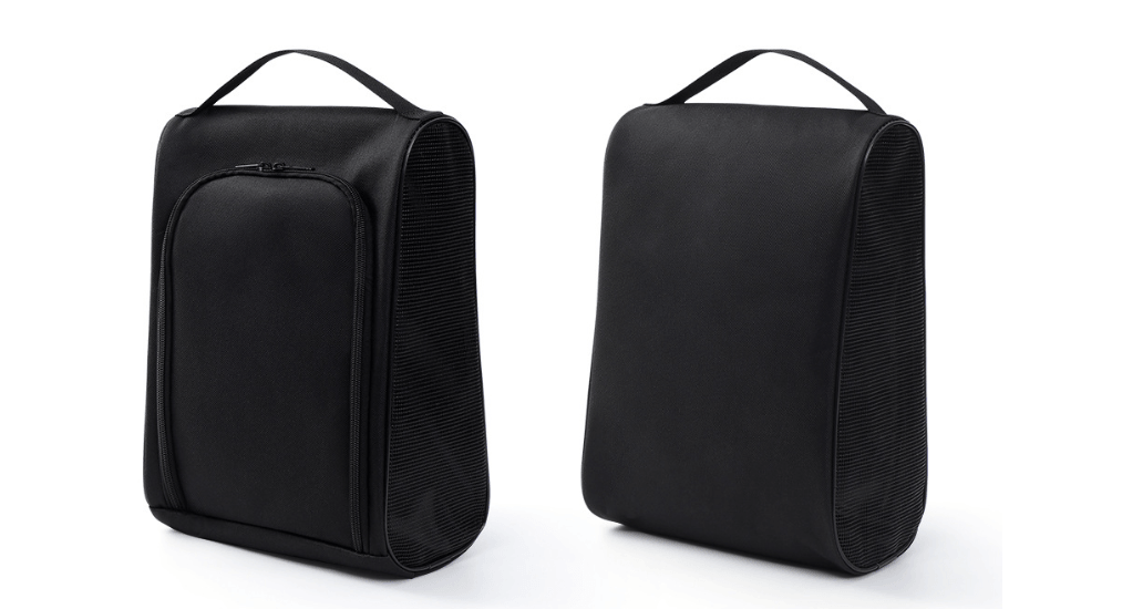 Stylish Polyester Shoe Bag in black, perfect for organizing footwear and ideal as a corporate gift.