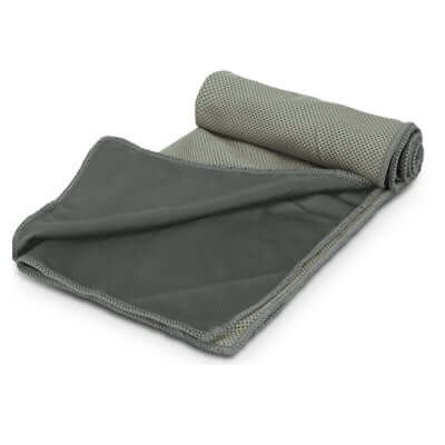 Yeti Premium Cooling Towel - Tube in a rolled position showing its unique blend of nylon and polyester for cooling.
