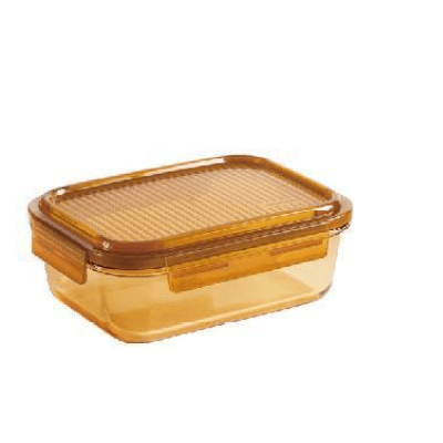 LocknLock 1050ml Glass Lunch Box in amber color with a durable lid for fresh meals