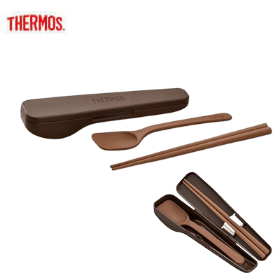 Thermos CPE-001 Spoon and Chopsticks Set Cutlery with case, eco-friendly dining utensil set for corporate gifts