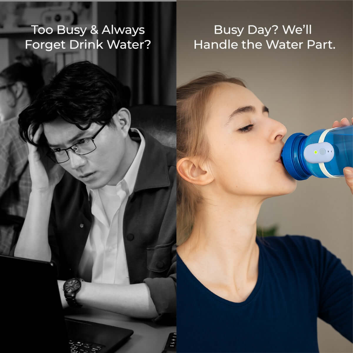 Drink Water Reminder Device helping busy individuals remember to stay hydrated