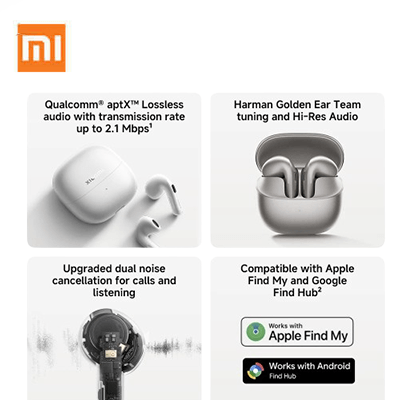 Xiaomi Buds 6 Earpiece features Qualcomm aptX Lossless audio and dual noise cancellation, suitable for corporate gifts.
