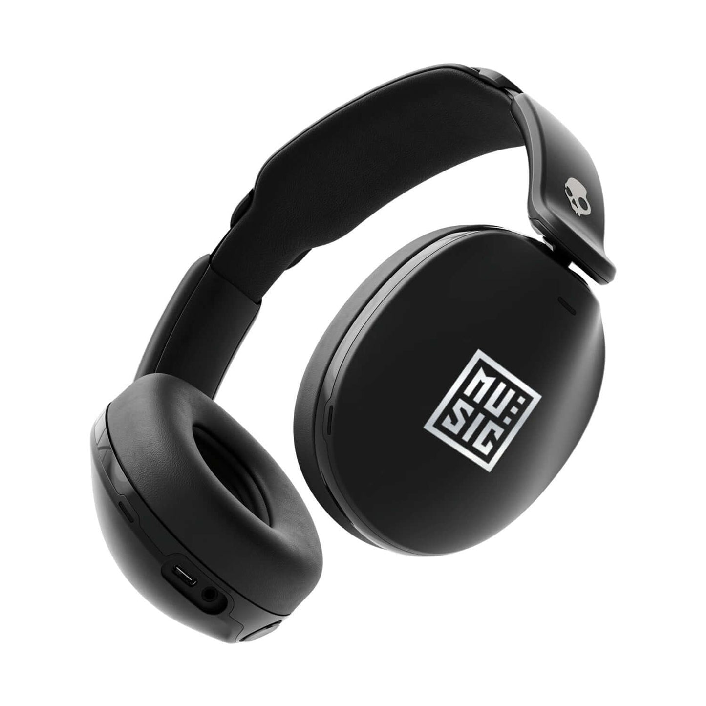 Skullcandy Hesh 360 Headphones in black, collapsible design for wireless audio.