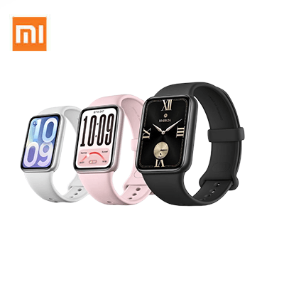 Xiaomi Smart Band 10 Pro displayed in different colors showcasing modern fitness tracking features.