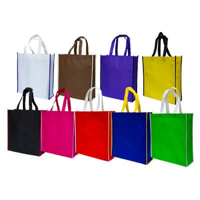 Colorful collection of 90gsm Non-Woven Bags ideal for corporate gift giving.
