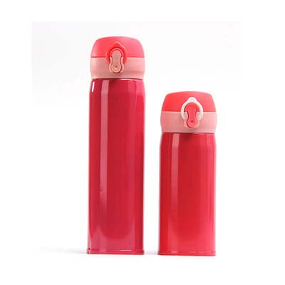 Double Wall Stainless Steel Vacuum Flask in vibrant red color, perfect for hydration and corporate gifts.