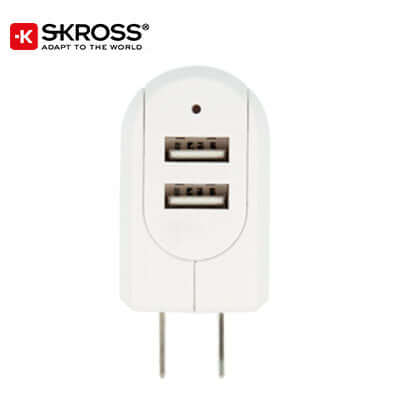 SKROSS 2 Port USB Charger - US and Japan Corporate Gifts Singapore
