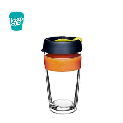KeepCup Brew Longplay Cup 16oz with silicone band, perfect corporate gift for coffee lovers.