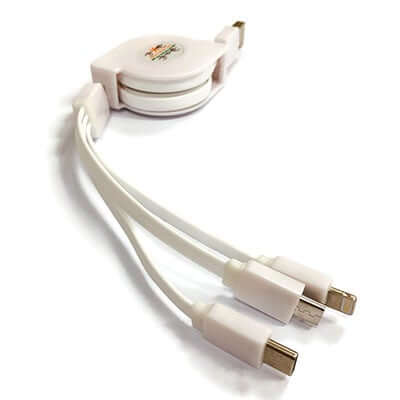 3 in 1 Retractable Charging Cable Corporate Gifts Singapore