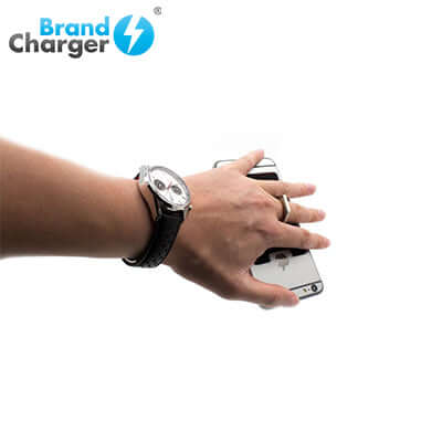 BrandCharger Liberty Smartphone RFID Blocking Holder with Ring Handle in use, showcasing convenience and security.