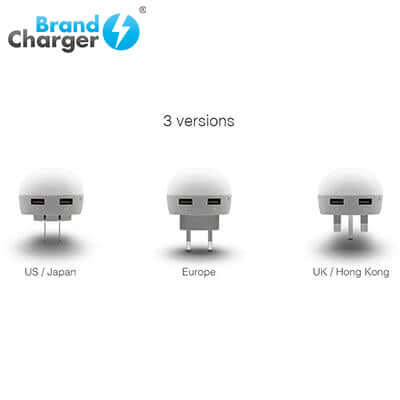 BrandCharger Glow2 Wall Plug USB Charger with Night light Corporate Gifts Singapore