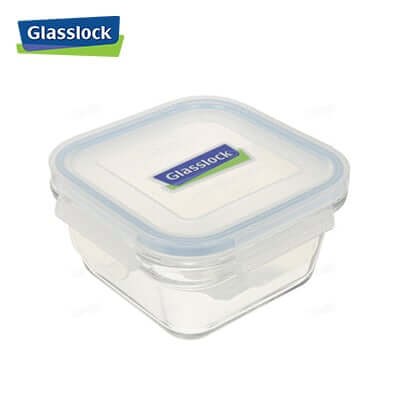 400ml Glasslock Ring Taper Container for food storage, featuring durable glass and a secure lid.