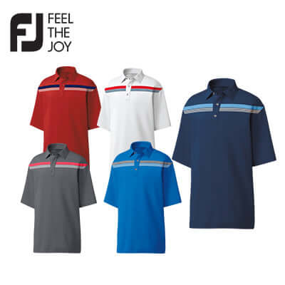 Footjoy Lisle Engineered Chestband Polo T-Shirt collection in various colors, perfect for corporate gifts.