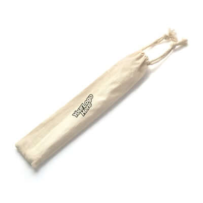 4 Pieces Stainless Steel Straw Set storage bag for eco-friendly sippers and corporate gifts.