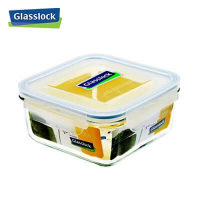 1200ml Glasslock Classic Container with clear lid for food storage and preservation in the kitchen.
