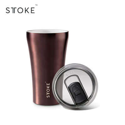 STTOKE Limited Edition Insulated Ceramic Cup 12oz with lid, perfect corporate gift for hot and cold drinks.