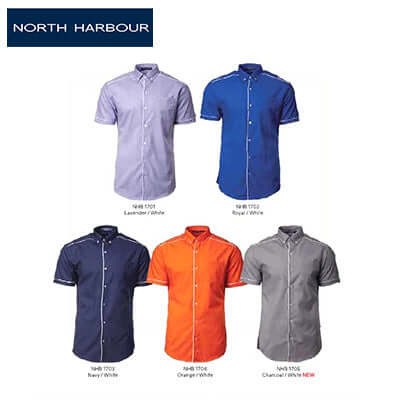 North Harbour Synergy Racewear Shirt collection featuring multiple color options