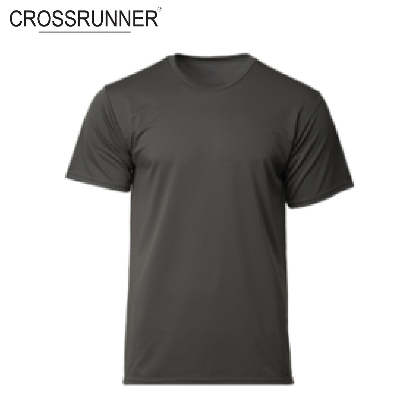 Crossrunner 3600 Round Neck T-Shirt in dark gray color, perfect for style and comfort.
