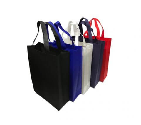 80gsm Portrait Non-Woven Bag in various colors, ideal for corporate gifts and everyday use.