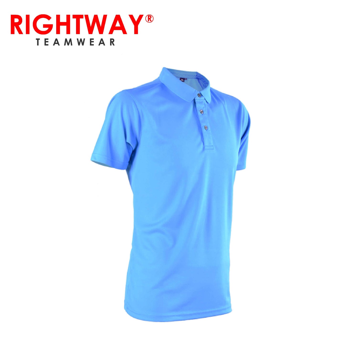 Rightway MOP Polo T-Shirt in light blue color, perfect for corporate gifts and casual outings.