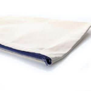 A4 Canvas Pouch with Zipper showcasing durable cotton material and smooth zipper detail.